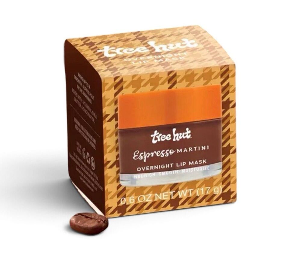 Tree Hut Espresso Martini Overnight Lip Mask Brown 0.60 oz Travel Mini NEW